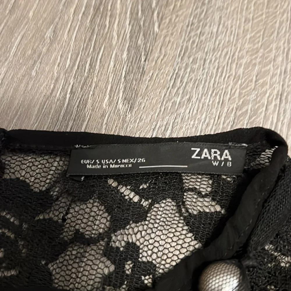 Zara lace top 🖤. Size S - Picture 3 of 7